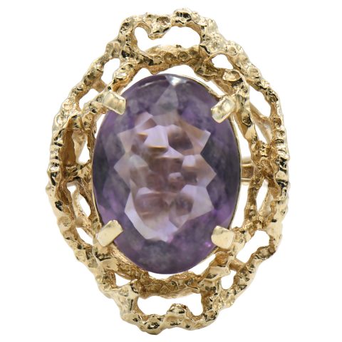 14 Karat Gold & Amethyst Ring