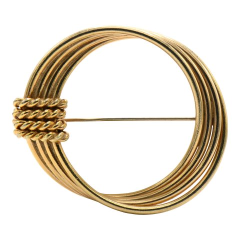 14 Karat Gold Circle Brooch