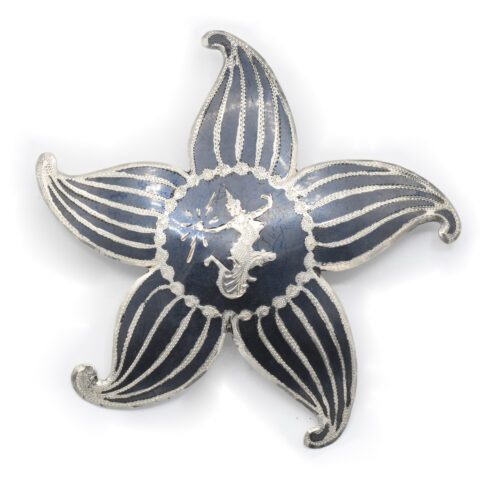 Siam Sterling Silver & Niello Mekhala Brooch