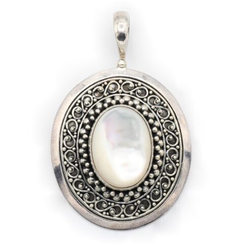 BA Sterling Silver & Mother of Pearl Pendant