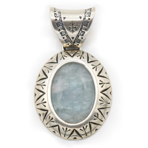 Sterling Silver & Celestite Pendant