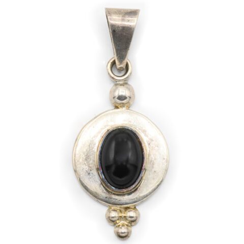 Sterling Silver & Black Onyx Pendant