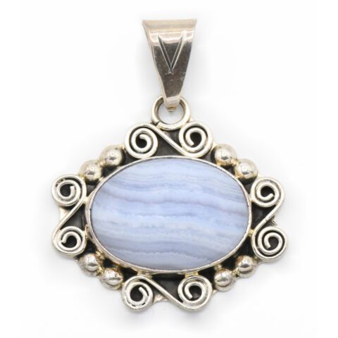 Sterling Silver & Agate Pendant