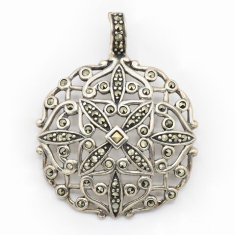 Sterling Silver & Marcasite Pendant