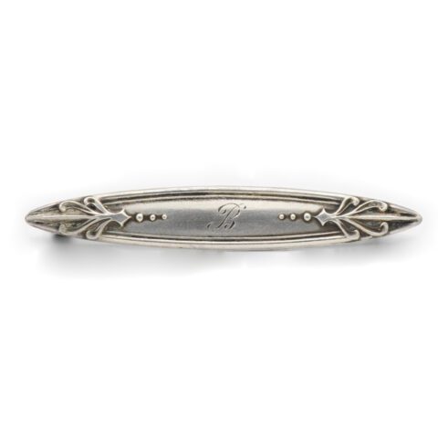 Sterling Silver Monogram Bar Brooch