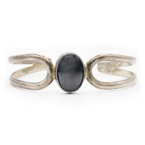 Sterling Silver & Hematite Cuff Bracelet
