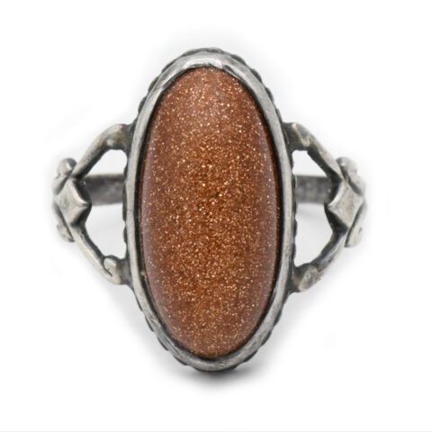 Sterling Silver & Goldstone Ring