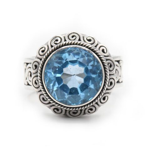 Ba Suarti Sterling Silver & Blue Topaz Ring