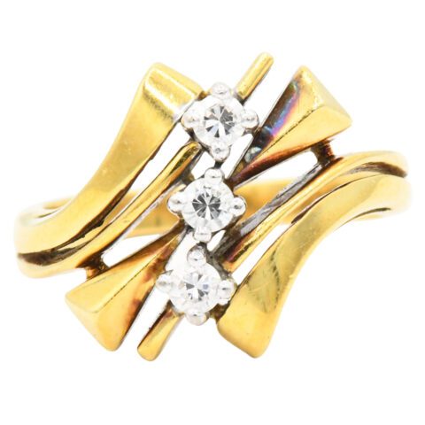 18K Yellow Gold & Diamond Ring