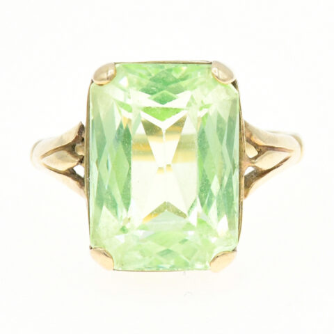 14K Yellow Gold & Prasiolite Ring