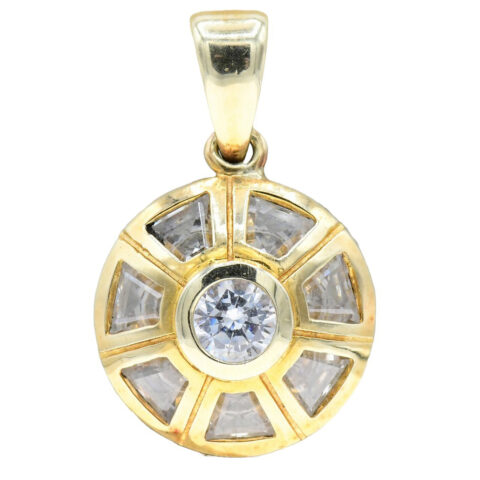 10K Yellow Gold & CZ Pendant