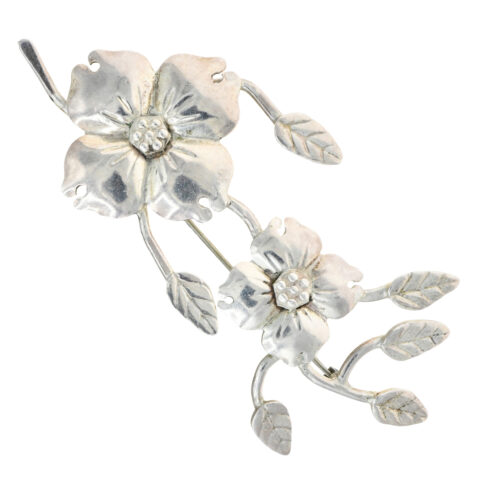 Carsi Sterling Silver Floral Brooch
