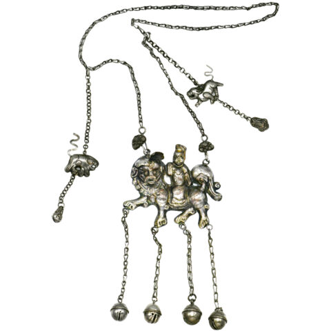 500 Silver Chinese Necklace With Bells