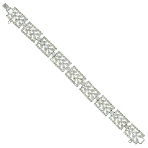 Sterling Silver & Marcasite Link Bracelet
