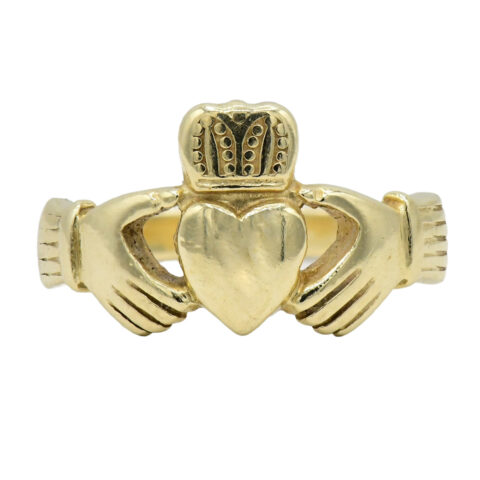 14K Yellow Gold Claddagh Ring