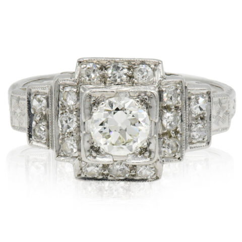 Platinum & 0.63 Carat Diamond Ring