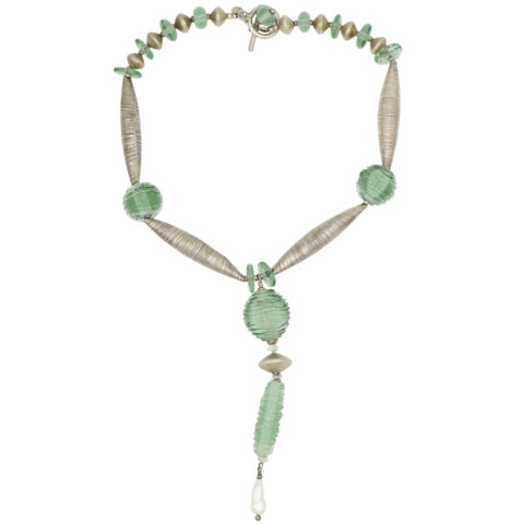 Sterling Silver & Glass Bead Necklace