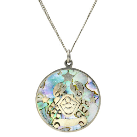 Sterling Silver & Abalone Pendant Necklace