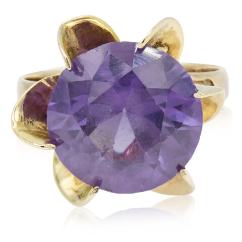 14K Yellow Gold & Alexandrite Ring