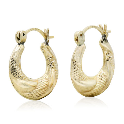 14K Yellow Gold Hoop Earrings