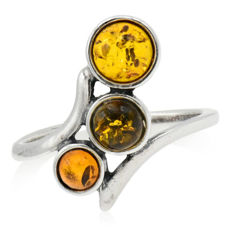 Sterling Silver & Baltic Amber Ring