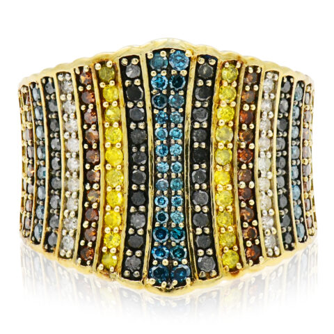 9K Yellow Gold & Diamond Ring