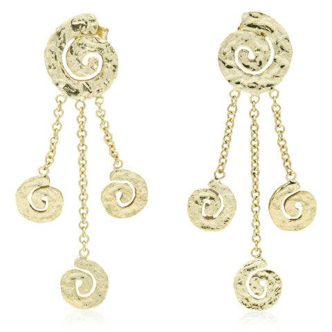 18K Yellow Gold Italian Earrings