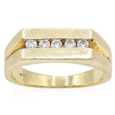 14K Yellow Gold & Diamond Ring