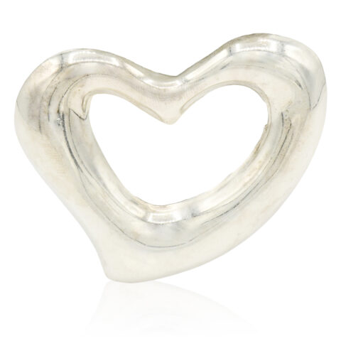 Sterling Silver Heart Outline Brooch
