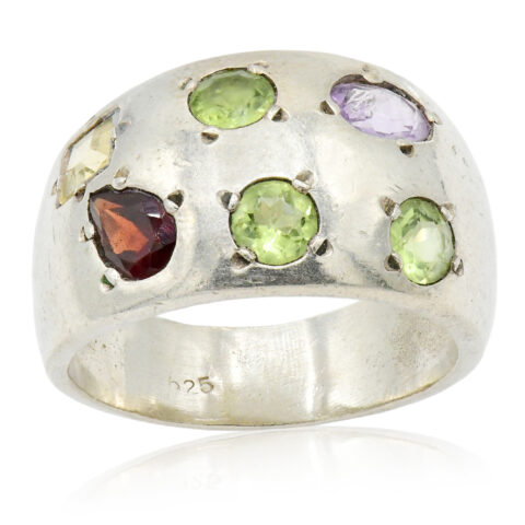 Sterling Silver & Gemstone Ring