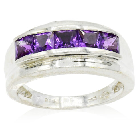 HAI Sterling Silver & Amethyst Ring