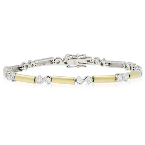 Sterling Silver & Cubic Zirconia Link Bracelet
