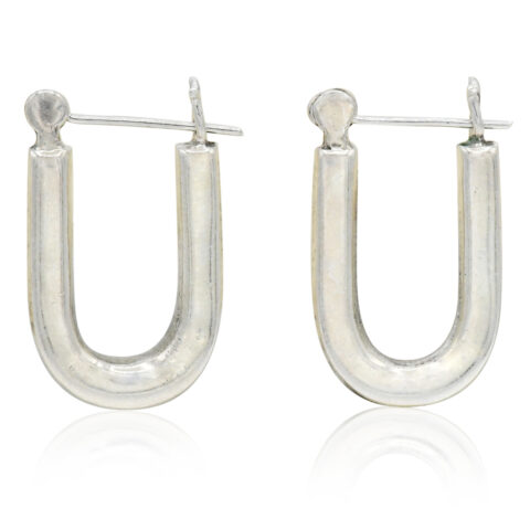 Sterling Silver 'U' Shaped Earrings