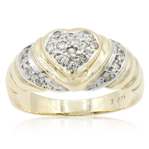 14K Yellow Gold & Diamond Ring