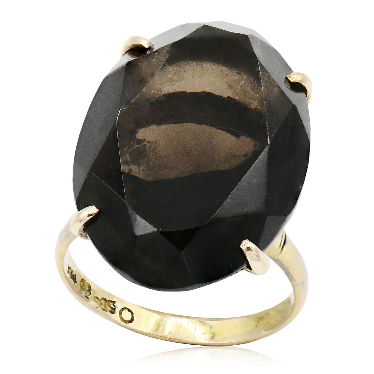 14K Yellow Gold & Smoky Quartz Ring