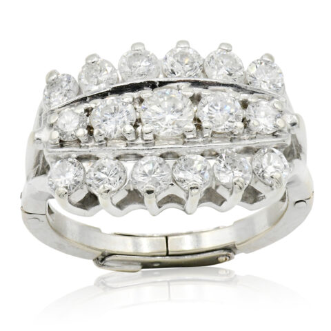 14K White Gold & Diamond Ring