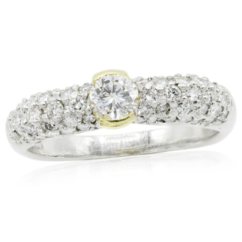 UnoAErre 18K Yellow Gold, Platinum & Diamond Ring