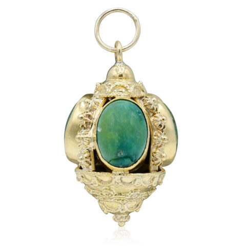 14K Yellow Gold & Amazonite Pendant