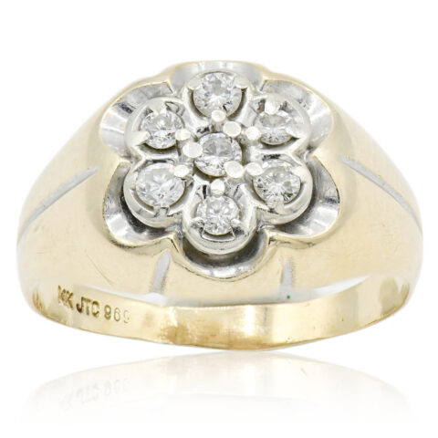 14K Yellow Gold & Diamond Ring