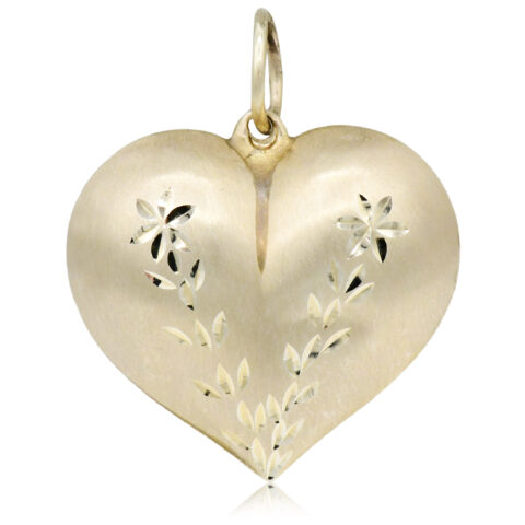 14K Yellow Gold Heart Pendant