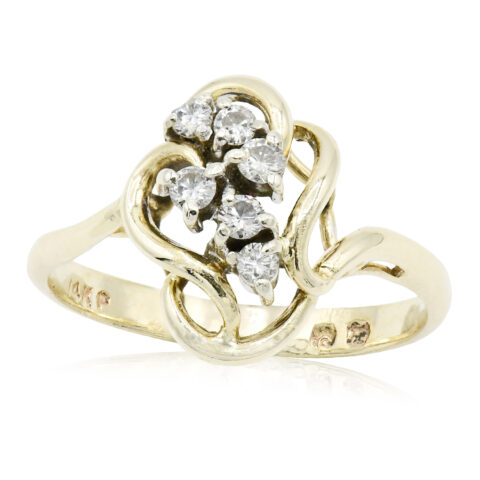 14K Yellow Gold & Diamond Ring