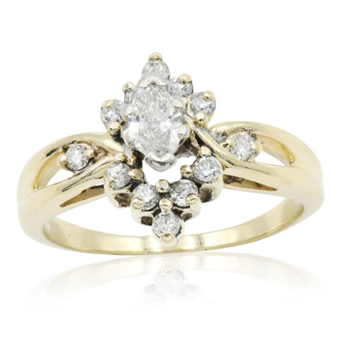 14K Yellow Gold & Diamond Ring