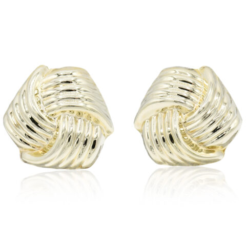 14K Yellow Gold Knot Earrings