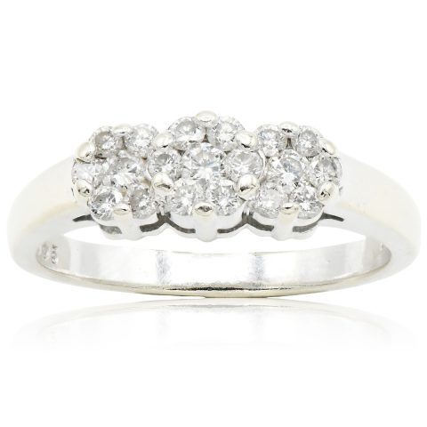14K White Gold & Diamond Ring